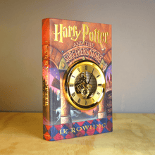 Load image into Gallery viewer, Harry Potter and the Scorcerer's Stone Skeleton Gears Book Clock - The Clock Library