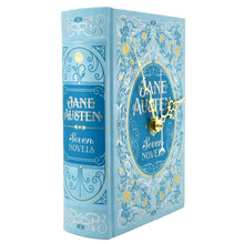Load image into Gallery viewer, Jane Austen Seven Novels Leather Bound Book Clock - The Clock Library