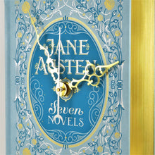 Load image into Gallery viewer, Jane Austen Seven Novels Leather Bound Book Clock - The Clock Library