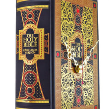 Load image into Gallery viewer, The Bible Leather Bound Book Clock - The Clock Library