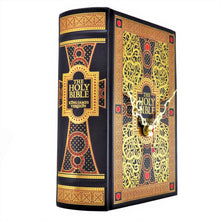 Load image into Gallery viewer, The Bible Leather Bound Book Clock - The Clock Library