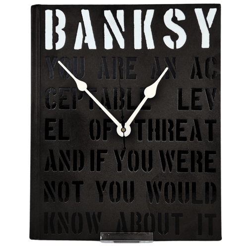 Banksy Book Clock - The Clock Library