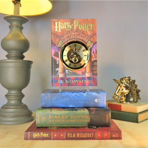Harry Potter and the Scorcerer's Stone Skeleton Gears Book Clock - The Clock Library
