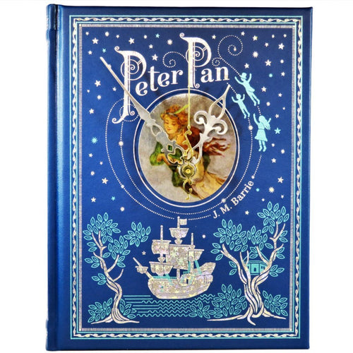 Peter Pan Leather Bound Book Clock - The Clock Library